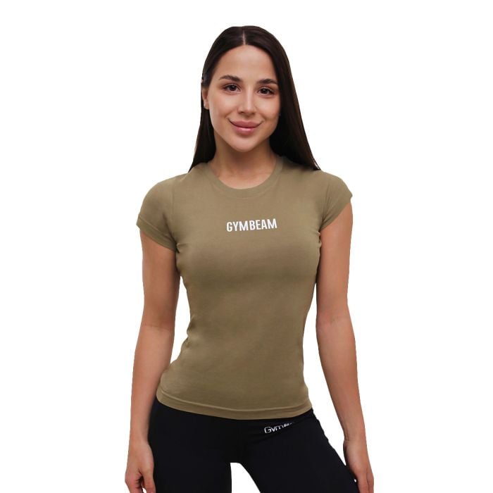 Γυναικείο T-shirt FIT Olive - GymBeam S