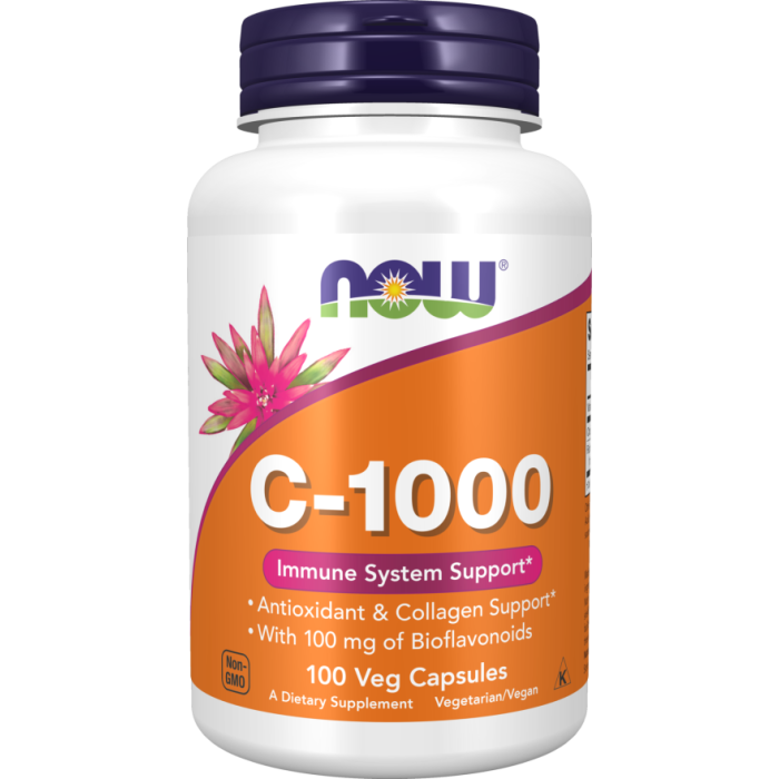 Vitamin C 1000 mg - NOW Foods 100 καψ.