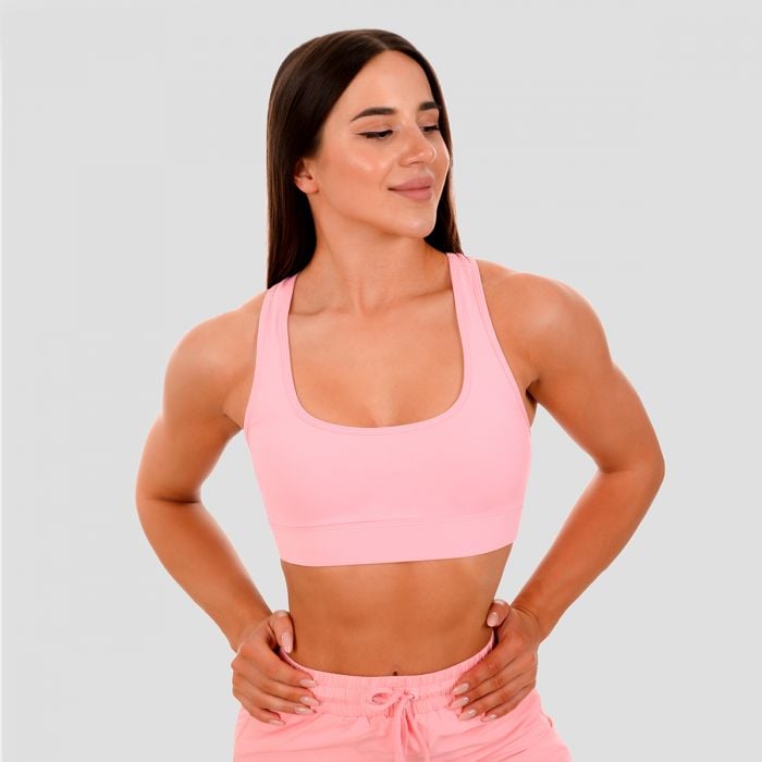 Αθλητικό Μπουστάκι Mesh Panel Pink – GymBeam