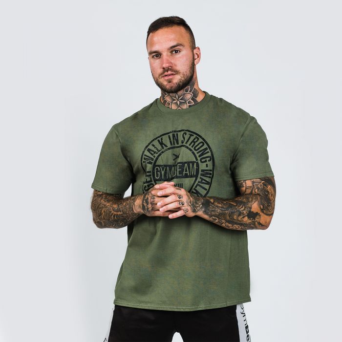 Ανδρικό T-Shirt Walk In Strong Military Green  - GymBeam