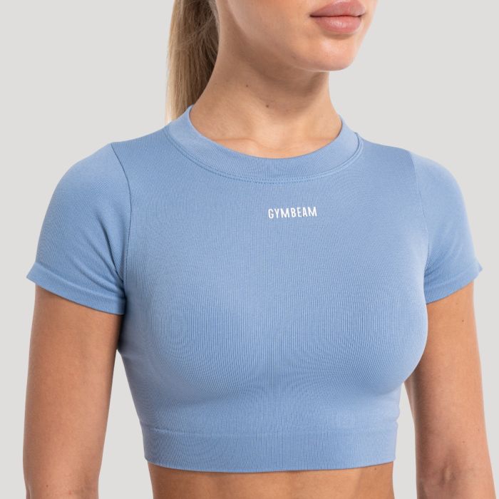 Women‘s Flow Crop Top Azure - GymBeam S