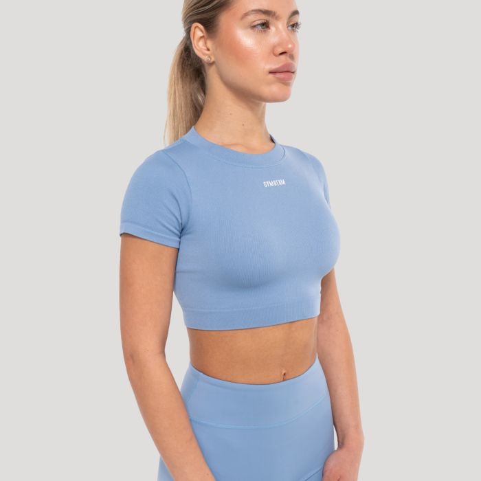 Women‘s Flow Crop Top Azure - GymBeam S