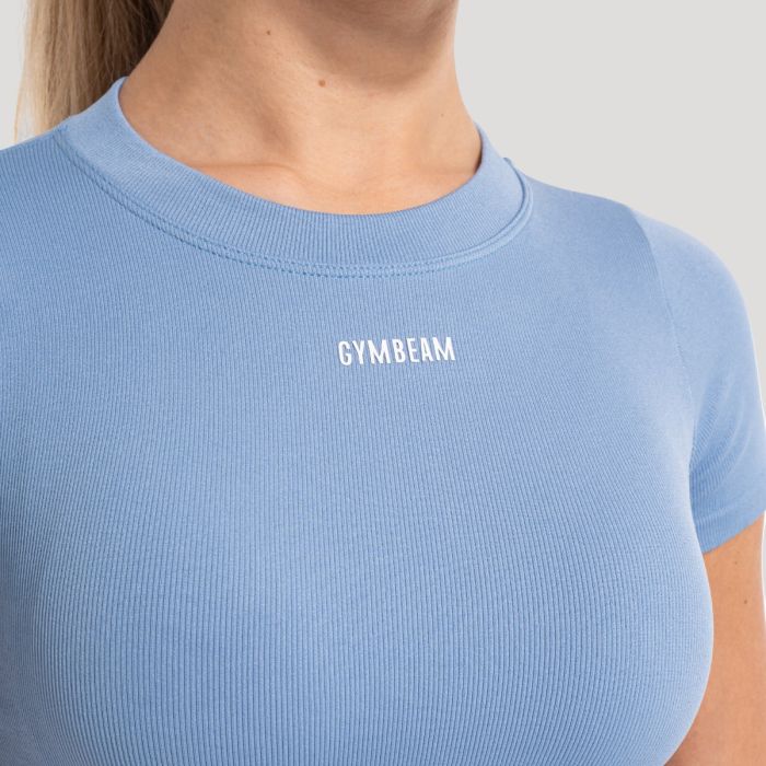 Women‘s Flow Crop Top Azure - GymBeam S