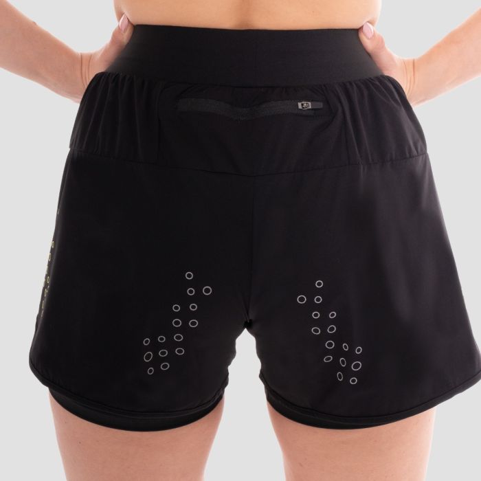 Women‘s Pace 2in1 Shorts Black - GymBeam XL