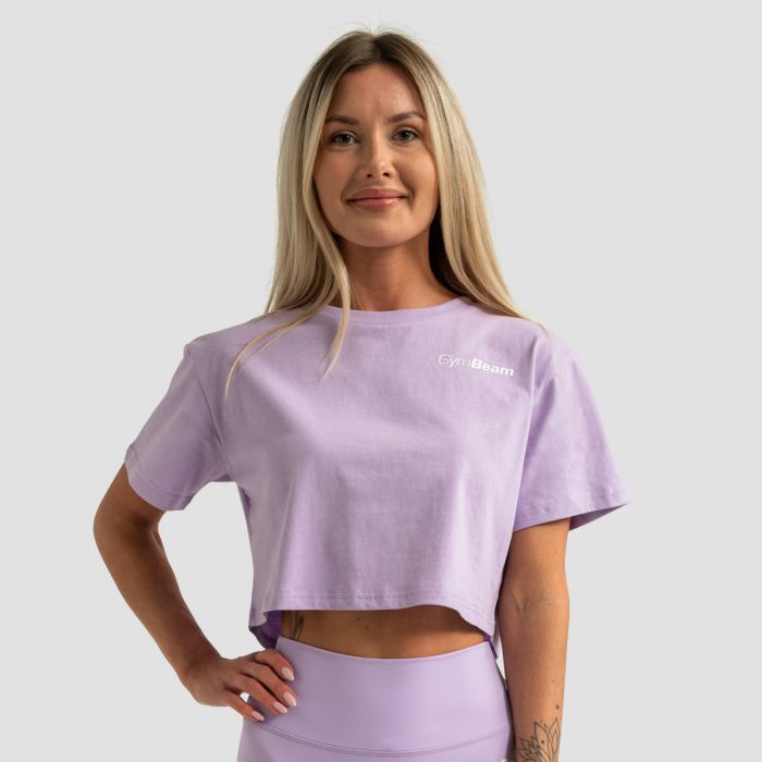 Γυναικείο T-Shirt Limitless Cropped Lavender - GymBeam