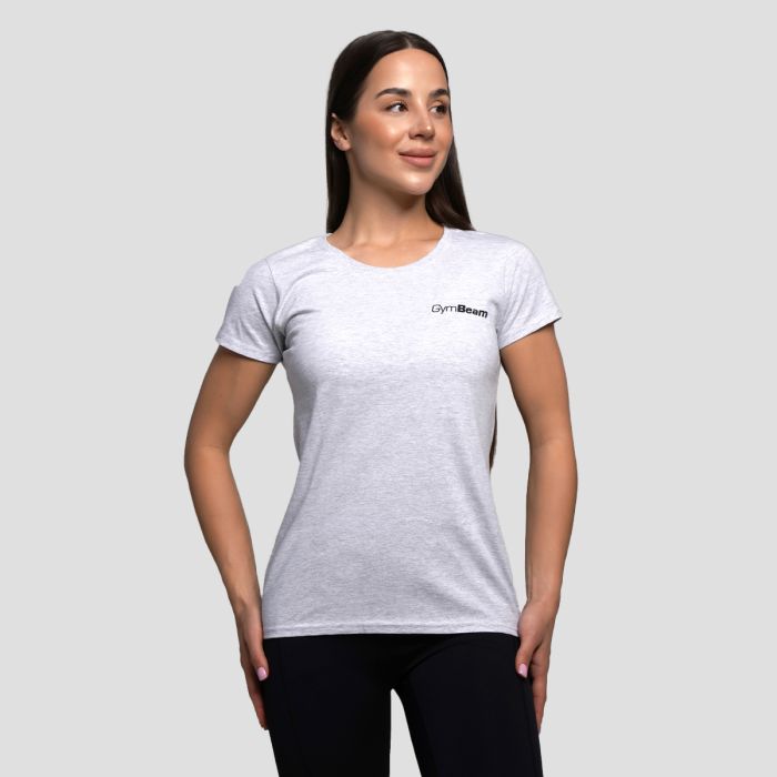 Γυναικείο Basic T-Shirt Heather Grey - GymBeam M