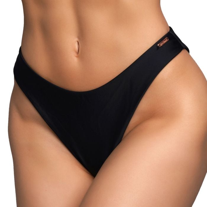 CURACAO Bikini Bottoms Black - GymBeam S