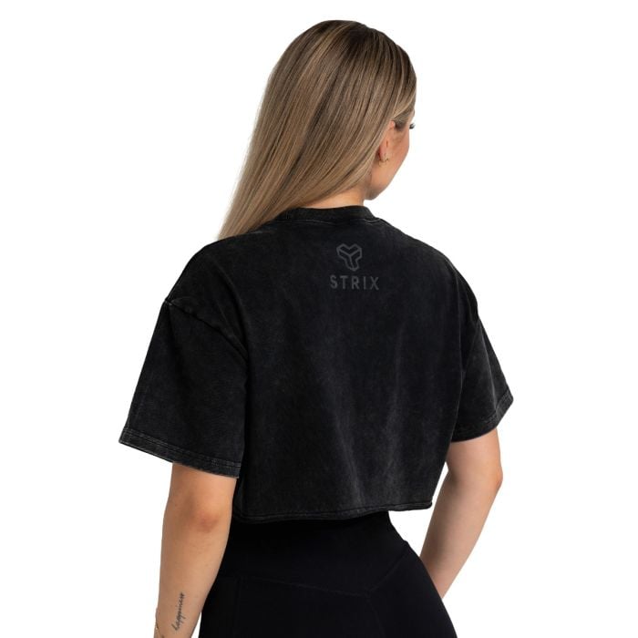 Γυναικείο Washed CropTop Black- STRIX M