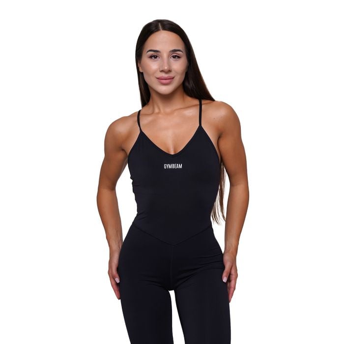 Γυναικεία ολόσωμη φόρμα FIT Black - GymBeam S