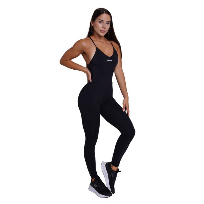 Γυναικεία ολόσωμη φόρμα FIT Black - GymBeam S