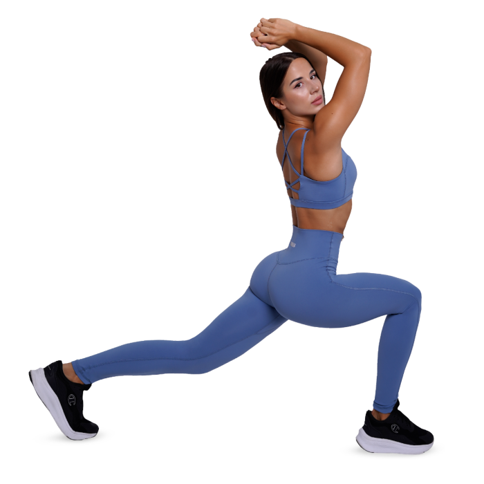 Γυναικείο κολάν FIT Steel Blue - GymBeam S