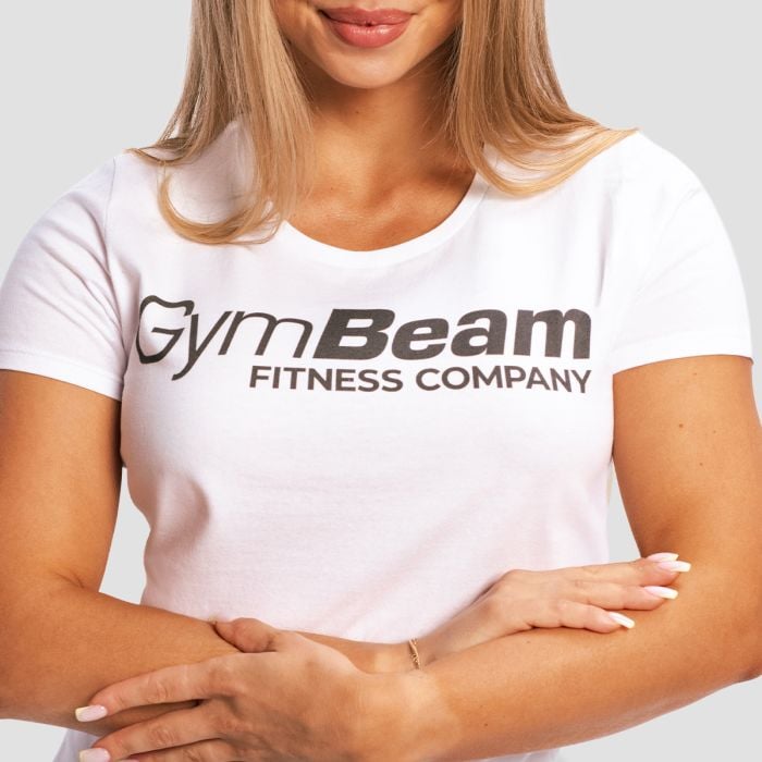 Γυναικείο Fitness White T-Shirt - GymBeam L