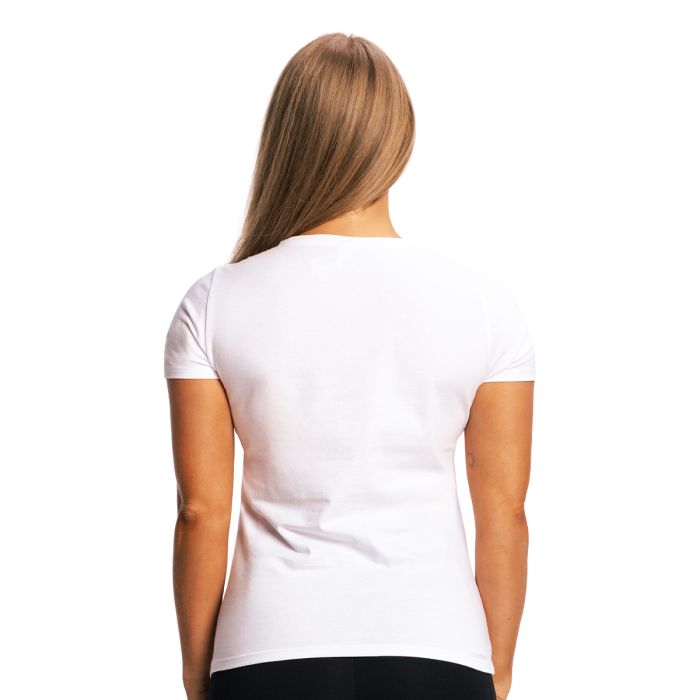 Γυναικείο Fitness White T-Shirt - GymBeam L