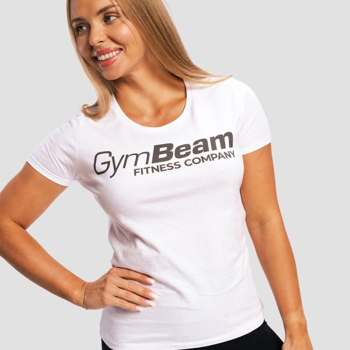 Γυναικείο Fitness White T-Shirt - GymBeam L
