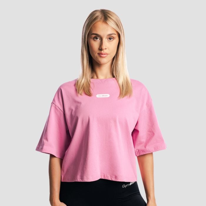 Γυναικείο Boxy T-shirt Girls Club Pink - GymBeam M