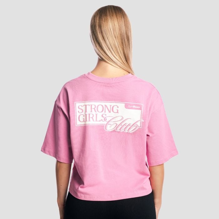 Γυναικείο Boxy T-shirt Girls Club Pink - GymBeam M