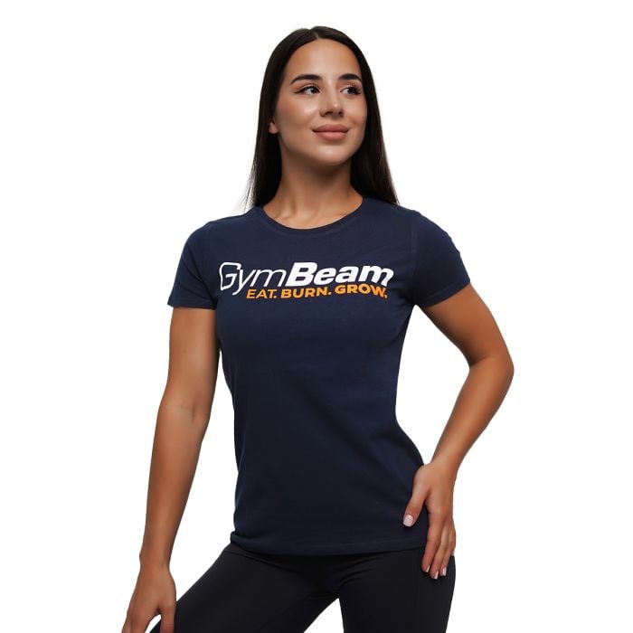 Γυναικείο T-Shirt Grow Navy - GymBeam L