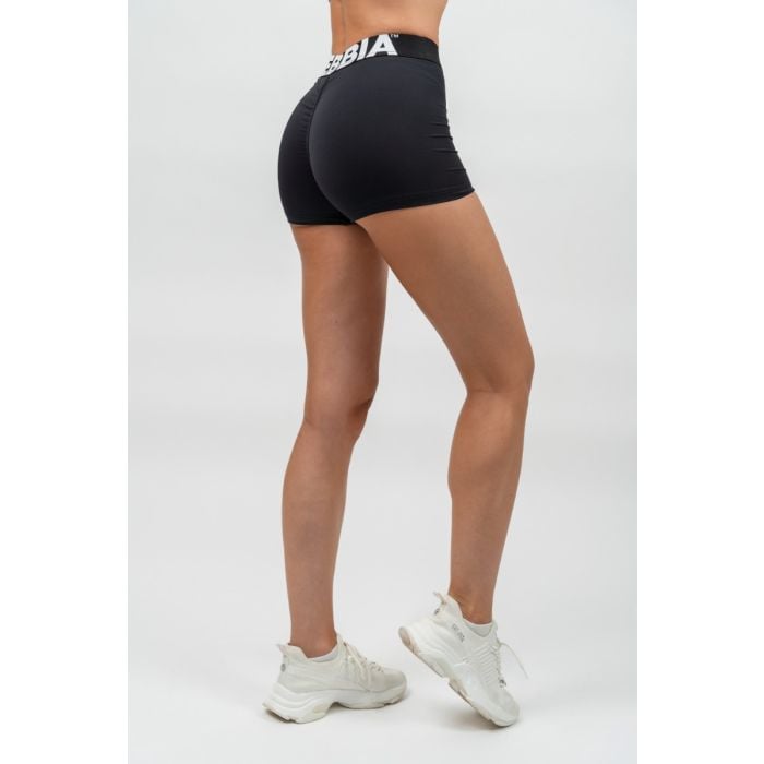 Γυναικείο Glute Pump ψηλόμεσο σορτς Black - NEBBIA XS