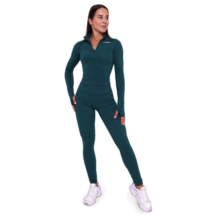 Women‘s Ignite Sports Top Dark Green - GymBeam M