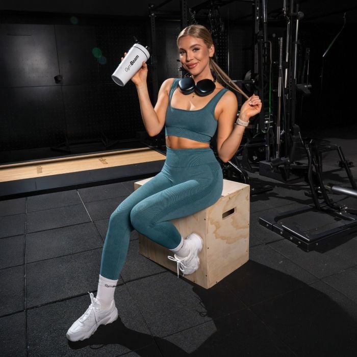 Lift Seamless Sports Bra Petrol - GymBeam S
