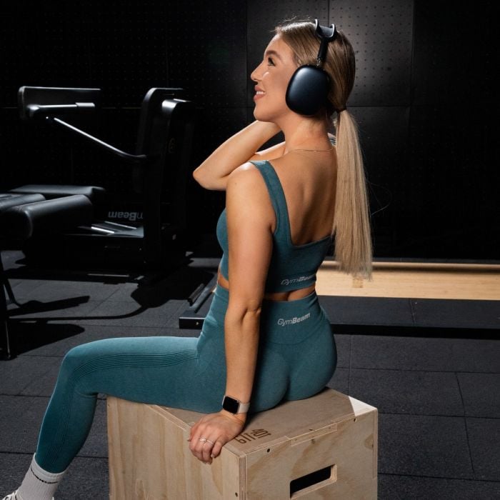 Lift Seamless Sports Bra Petrol - GymBeam S