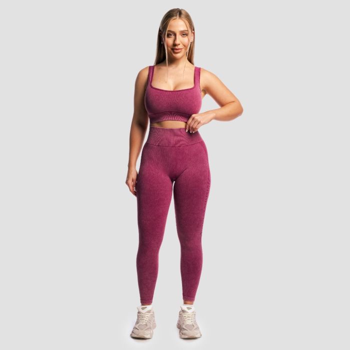 Γυναικείο κολάν Lift Seamless Plum - GymBeam S