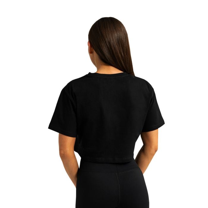 Γυναικείο T-Shirt Limitless Cropped Black - GymBeam S