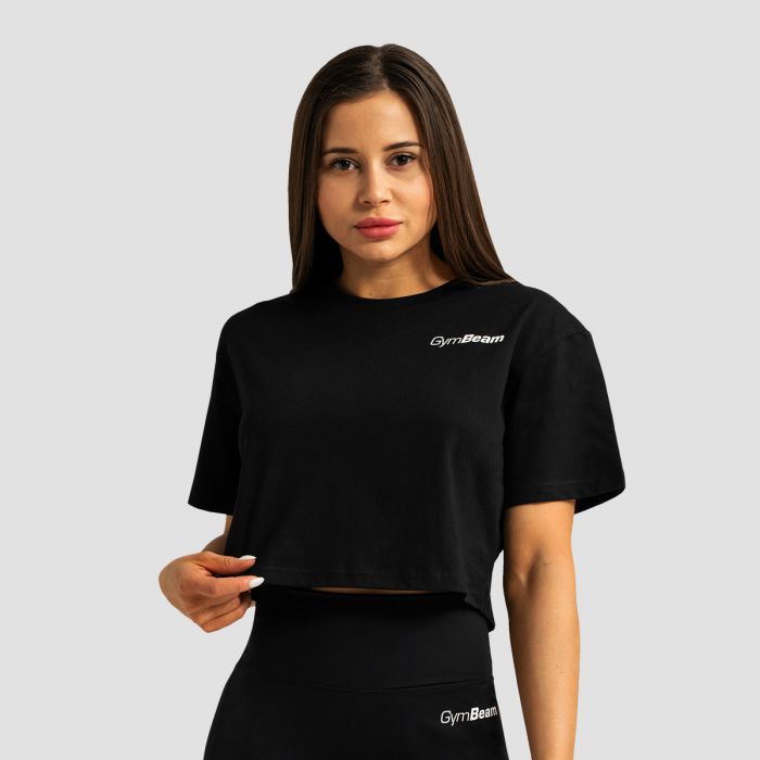 Γυναικείο T-Shirt Limitless Cropped Black - GymBeam