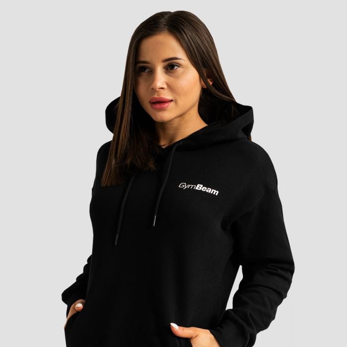 Women‘s Limitless Longline Hoodie Black - GymBeam L