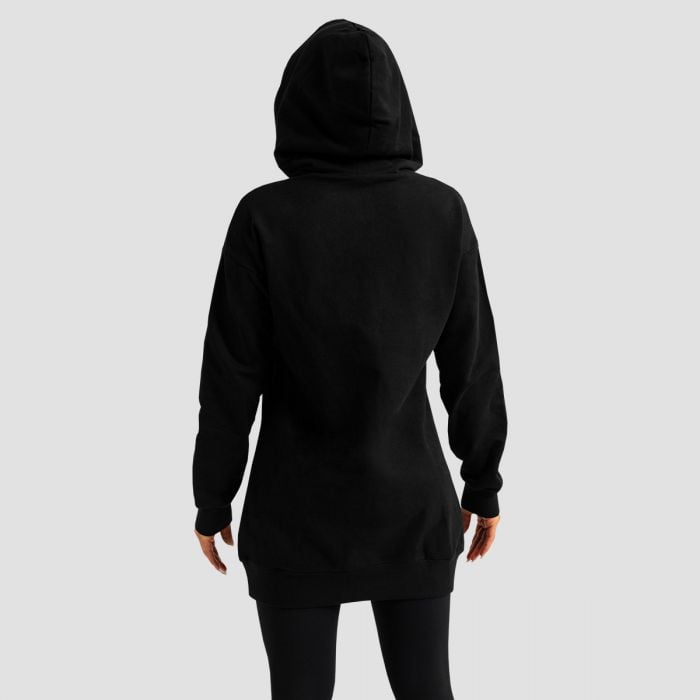 Women‘s Limitless Longline Hoodie Black - GymBeam L