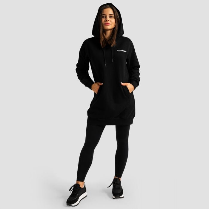 Women‘s Limitless Longline Hoodie Black - GymBeam L