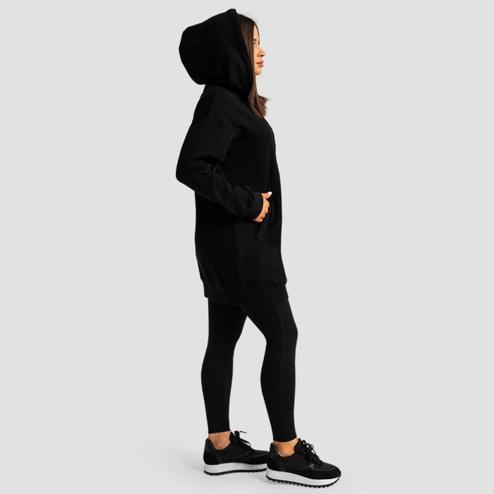 Women‘s Limitless Longline Hoodie Black - GymBeam L