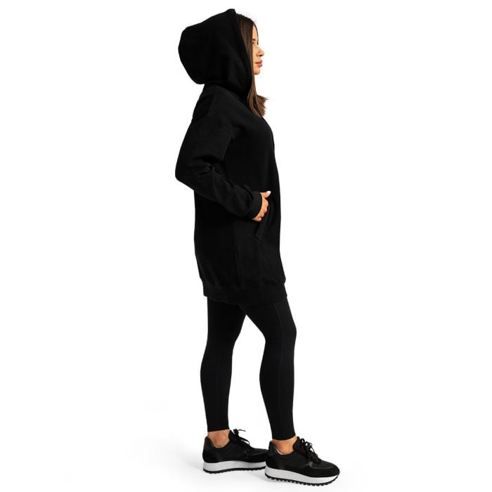 Women‘s Limitless Longline Hoodie Black - GymBeam L