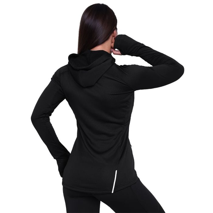 Γυναικείο φούτερ Pulse 1/2 Zip Running Black - GymBeam M