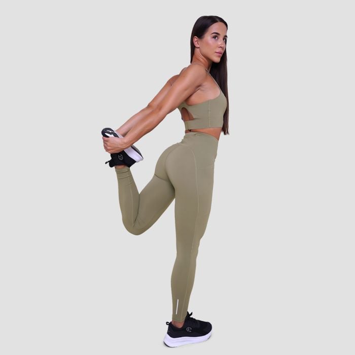Γυναικείο κολάν Running Leggings Vetiver - GymBeam M