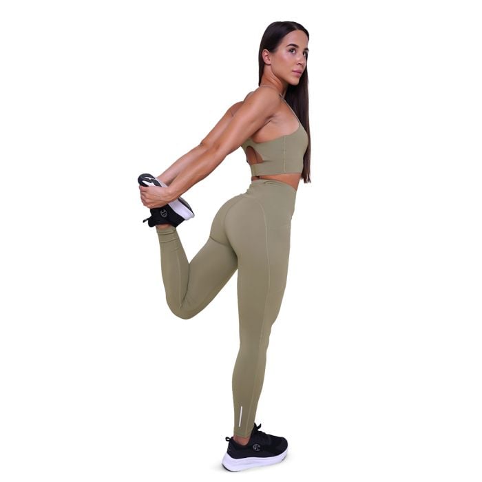 Γυναικείο κολάν Running Leggings Vetiver - GymBeam M