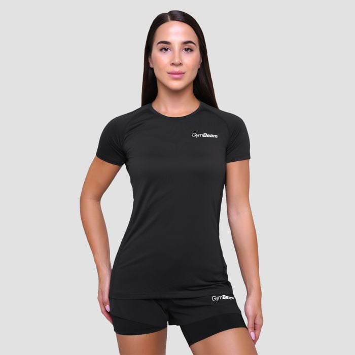 Γυναικείο Pulse Running T-Shirt Black - GymBeam L