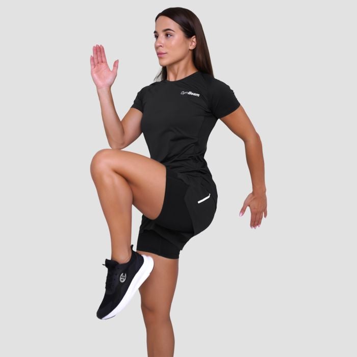 Γυναικείο Pulse Running T-Shirt Black - GymBeam L