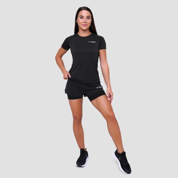 Γυναικείο Pulse Running T-Shirt Black - GymBeam L