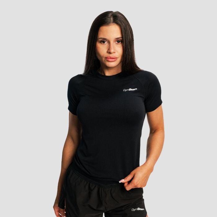 Γυναικείο Τ-Shirt Pulse X Running Black - GymBeam S
