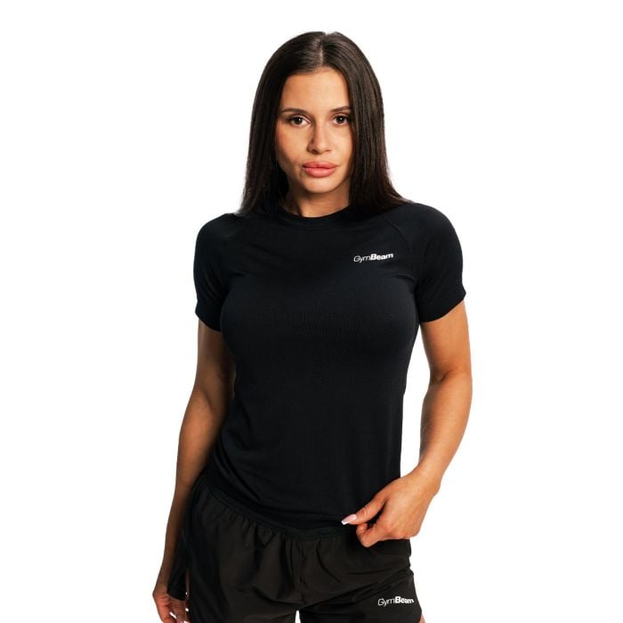 Γυναικείο Τ-Shirt Pulse X Running Black - GymBeam S