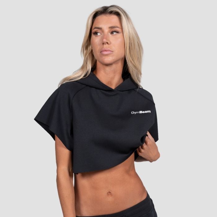 Γυναικείο Relay Cropped Hoodie Black - GymBeam M