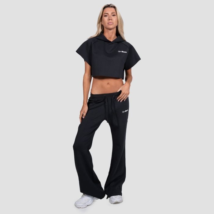 Γυναικείο Relay Cropped Hoodie Black - GymBeam M