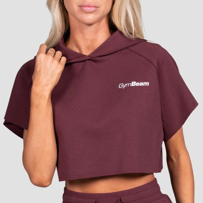 Γυναικείο Relay Cropped Hoodie Fig - GymBeam S