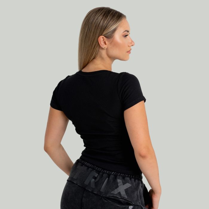 Γυναικείο Ribbed Tee Black - STRIX L