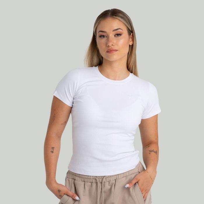 Γυναικείο Ribbed Tee White - STRIX L