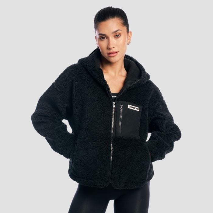 Γυναικείο Μπουφάν Sherpa Black - GymBeam S