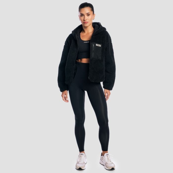 Γυναικείο Μπουφάν Sherpa Black - GymBeam S