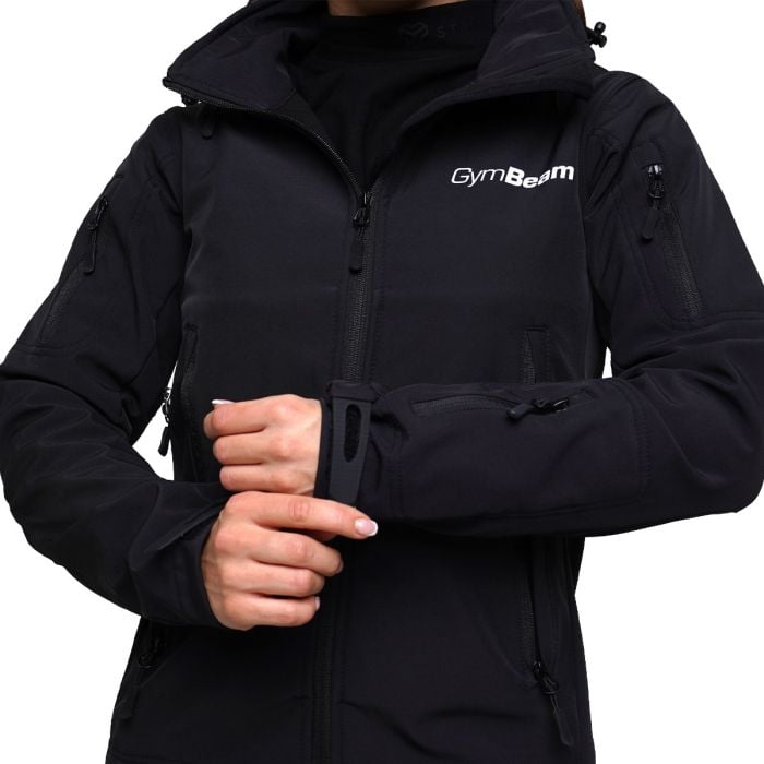 Γυναικείο Softshell μπουφάν μαύρο - GymBeam L