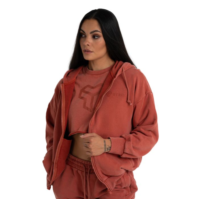 Γυναικείο Φούτερ με φερμουάρ Washed Terra - STRIX L